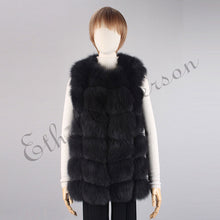 Load image into Gallery viewer, 100% Imported Finland Real Fox Fur Vest Natural Whole Fox Fur Vest Gilet Women Standard Covered Jackets Coat Plus Size 3XL