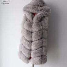 Load image into Gallery viewer, Linhaoshengyue 2017   70cm Real fox fur coat  women Vest winter warm  fashion vest freeshipping