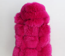 Load image into Gallery viewer, Linhaoshengyue 2017   70cm Real fox fur coat  women Vest winter warm  fashion vest freeshipping