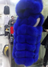 Load image into Gallery viewer, Linhaoshengyue 2017   70cm Real fox fur coat  women Vest winter warm  fashion vest freeshipping