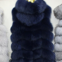 Load image into Gallery viewer, Linhaoshengyue 2017   70cm Real fox fur coat  women Vest winter warm  fashion vest freeshipping