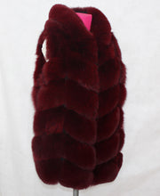 Load image into Gallery viewer, Linhaoshengyue 2017   70cm Real fox fur coat  women Vest winter warm  fashion vest freeshipping