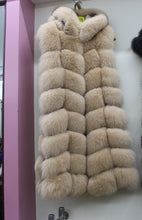 Load image into Gallery viewer, Linhaoshengyue 2017   70cm Real fox fur coat  women Vest winter warm  fashion vest freeshipping