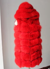 Load image into Gallery viewer, Linhaoshengyue 2017   70cm Real fox fur coat  women Vest winter warm  fashion vest freeshipping