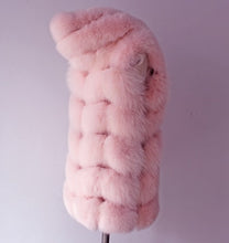 Load image into Gallery viewer, Linhaoshengyue 2017   70cm Real fox fur coat  women Vest winter warm  fashion vest freeshipping