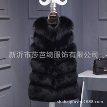 Load image into Gallery viewer, Fashion faux fur vest coat Women Casual street wear Fox Fur Jacket Waistcoat 2019 Plus size 3XL Sleeveless teddy coat feamle