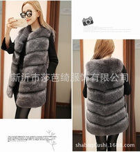 Load image into Gallery viewer, Fashion faux fur vest coat Women Casual street wear Fox Fur Jacket Waistcoat 2019 Plus size 3XL Sleeveless teddy coat feamle