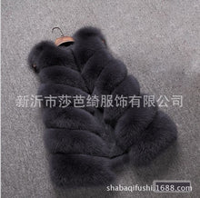 Load image into Gallery viewer, Fashion faux fur vest coat Women Casual street wear Fox Fur Jacket Waistcoat 2019 Plus size 3XL Sleeveless teddy coat feamle