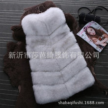 Load image into Gallery viewer, Fashion faux fur vest coat Women Casual street wear Fox Fur Jacket Waistcoat 2019 Plus size 3XL Sleeveless teddy coat feamle