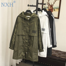 Load image into Gallery viewer, large size trench women female windbreaker hooded cape  woman clothes  long trench coat  loose plus size outwear duster coat