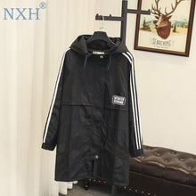 Load image into Gallery viewer, large size trench women female windbreaker hooded cape  woman clothes  long trench coat  loose plus size outwear duster coat