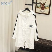 Load image into Gallery viewer, large size trench women female windbreaker hooded cape  woman clothes  long trench coat  loose plus size outwear duster coat