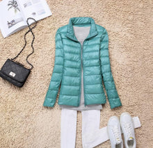 Load image into Gallery viewer, Sanishroly 2018 New Autumn Winter Women Thin White Duck Down Jacket Parka Female Ultra Light Down Coat Short Tops Plus Size S268